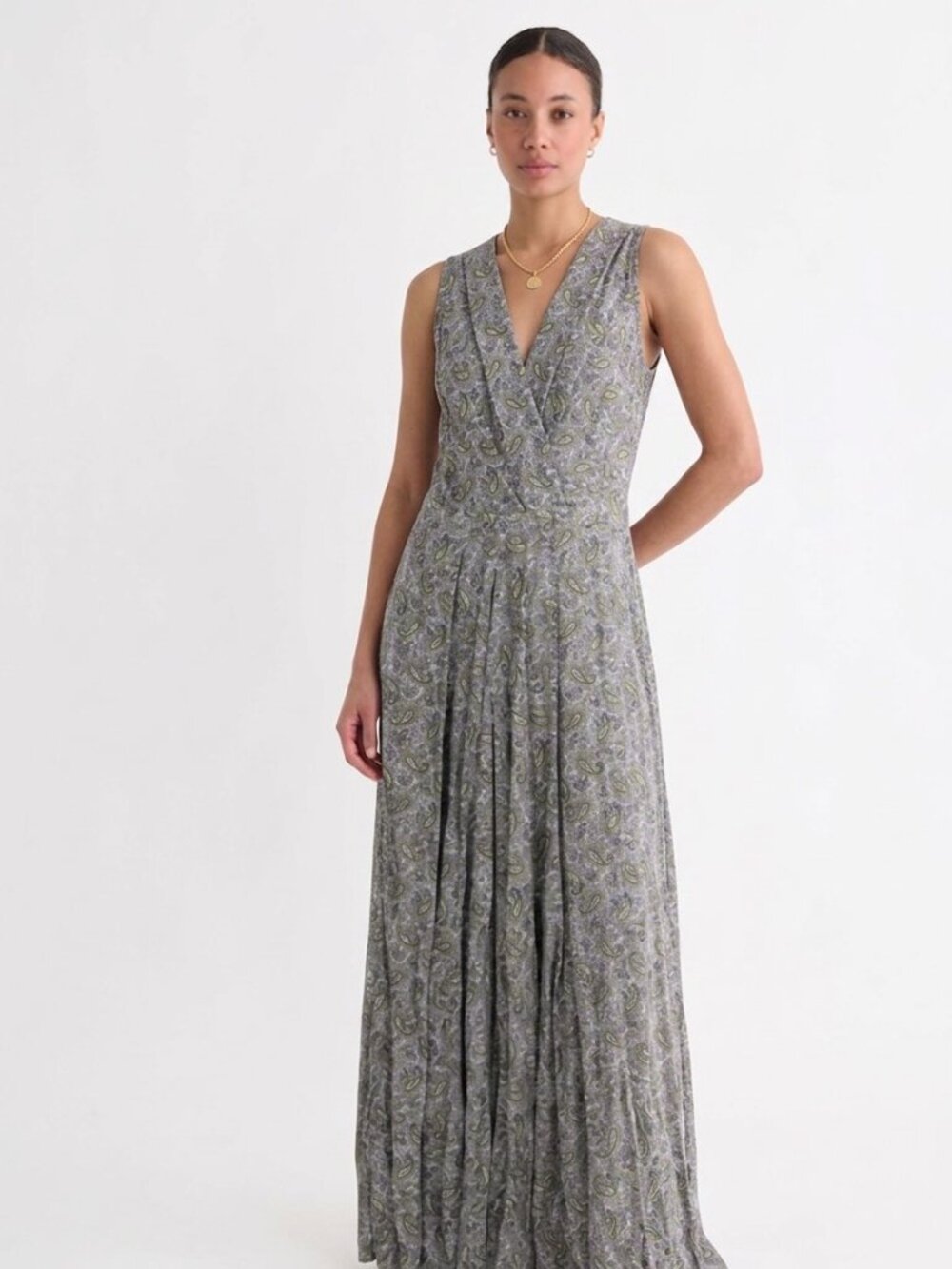 Ralph Lauren Vintage Paisley Maxi Dress Light Purple & Brown